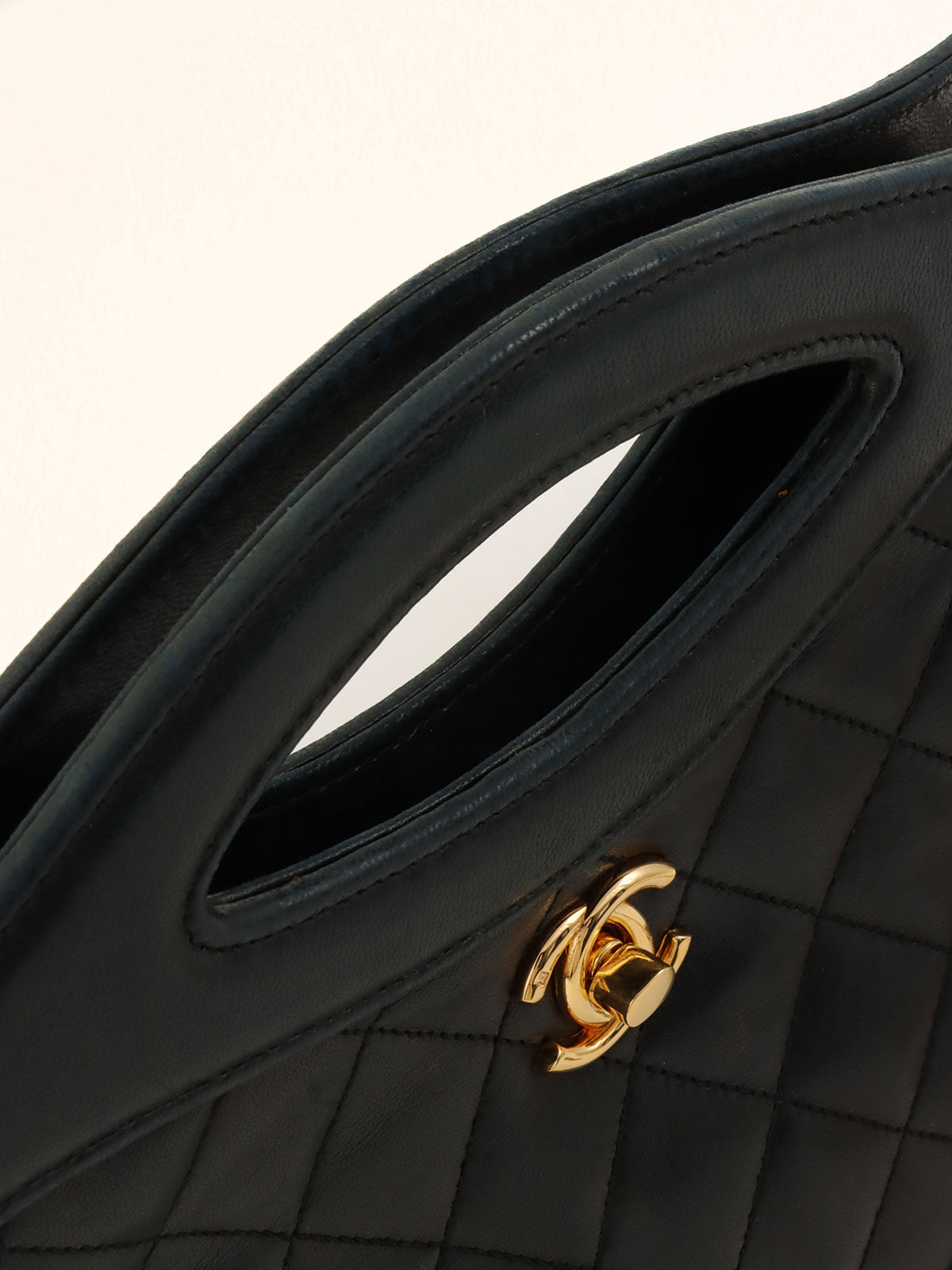 1990年頃製 CCターンロック2wayチェーンバッグミニ ブラック