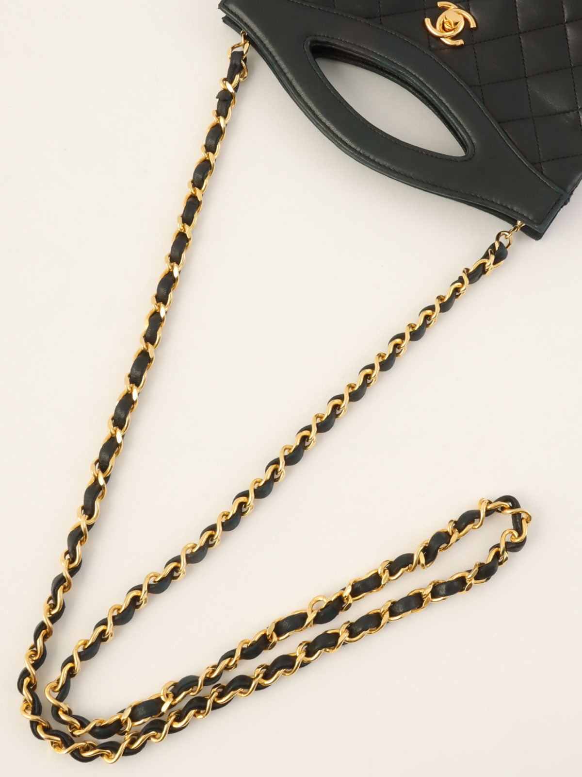 1990年頃製 CCターンロック2wayチェーンバッグミニ ブラック