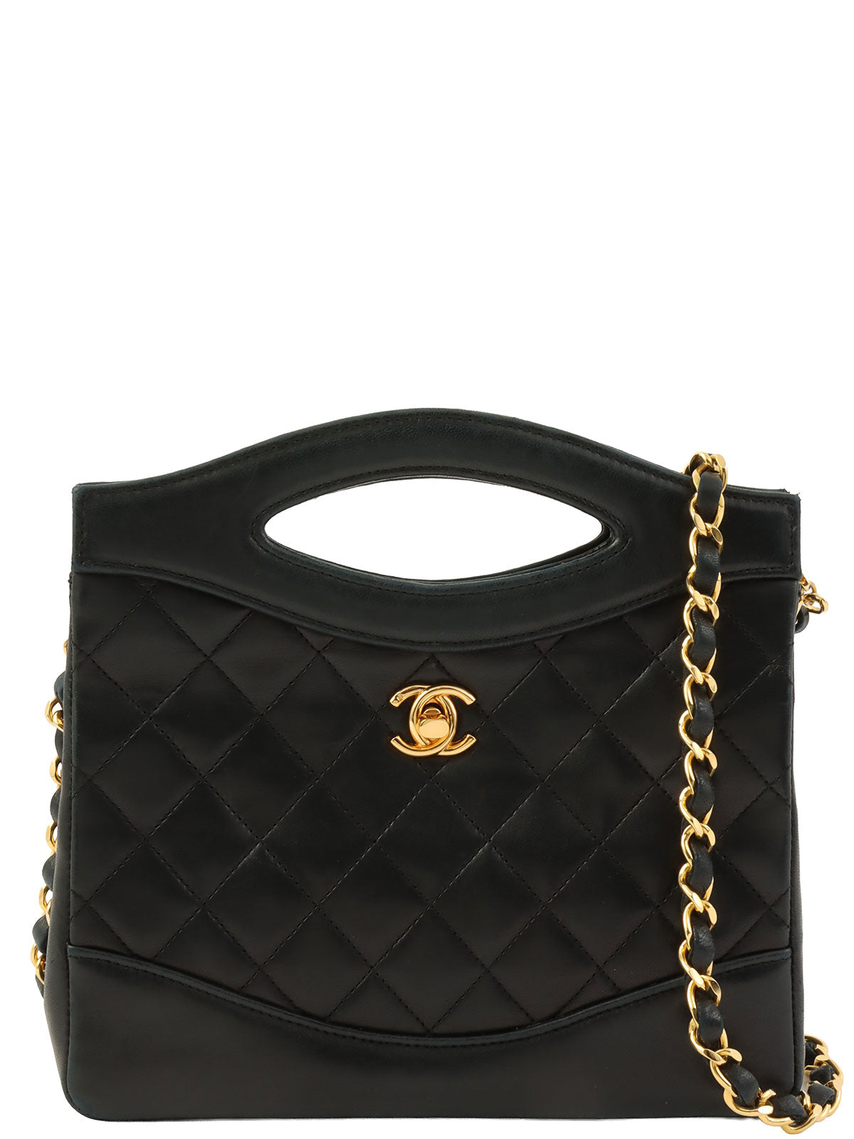 1990年頃製 CCターンロック2wayチェーンバッグミニ ブラック