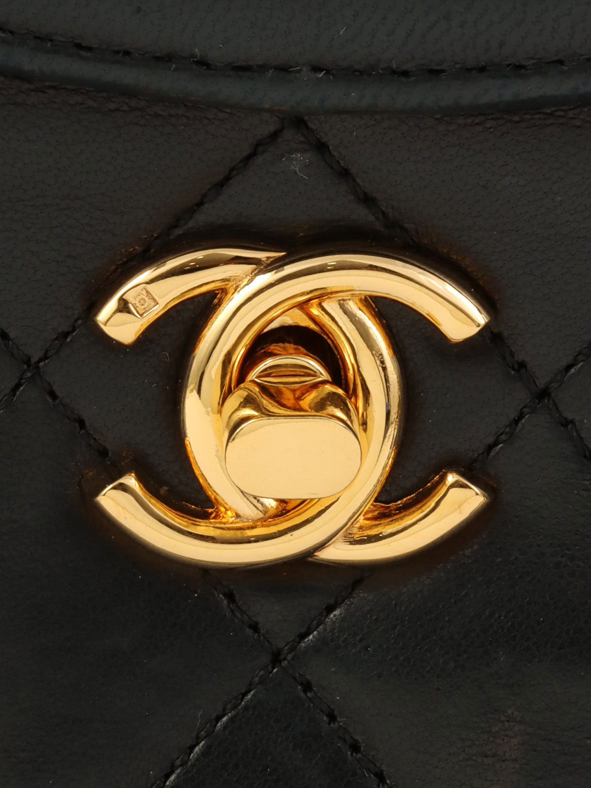 1990年頃製 CCターンロック2wayチェーンバッグミニ ブラック