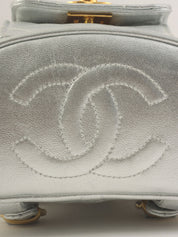 1995 Double CC Turnlock Backpack Mini Silver