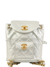 1995 双CC旋扣迷你银色背包