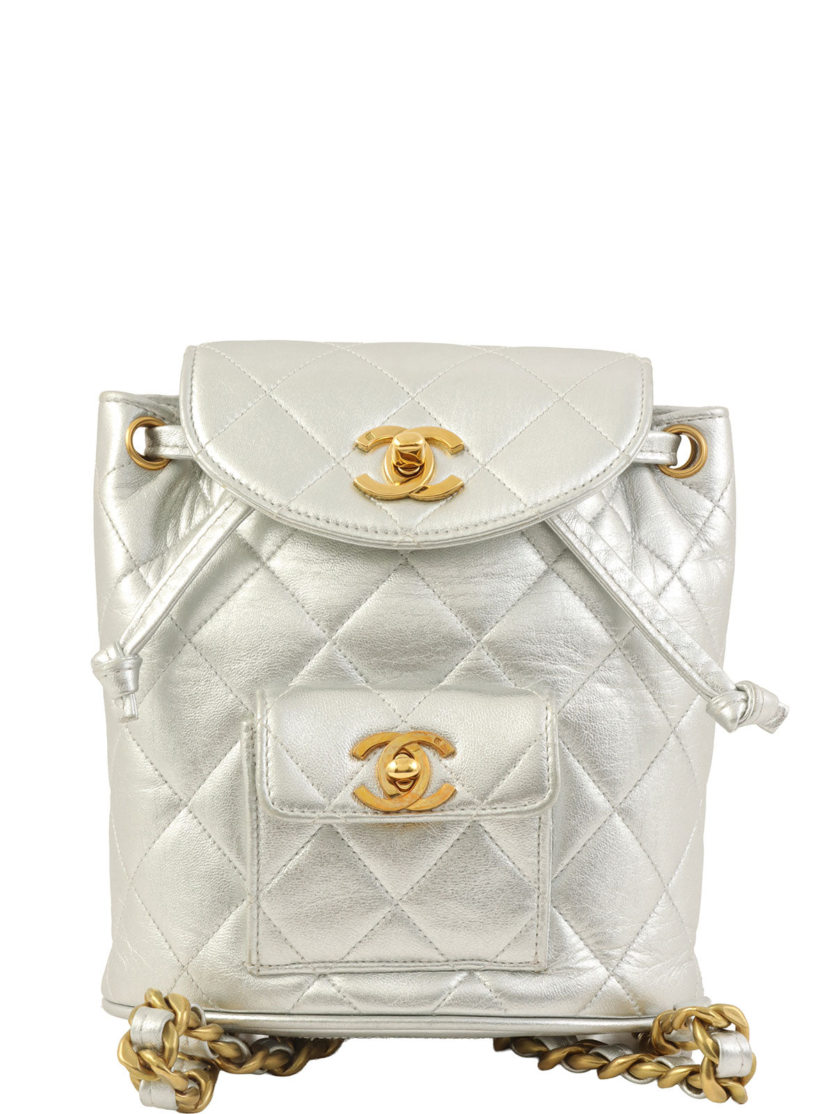 1995 Double CC Turnlock Backpack Mini Silver