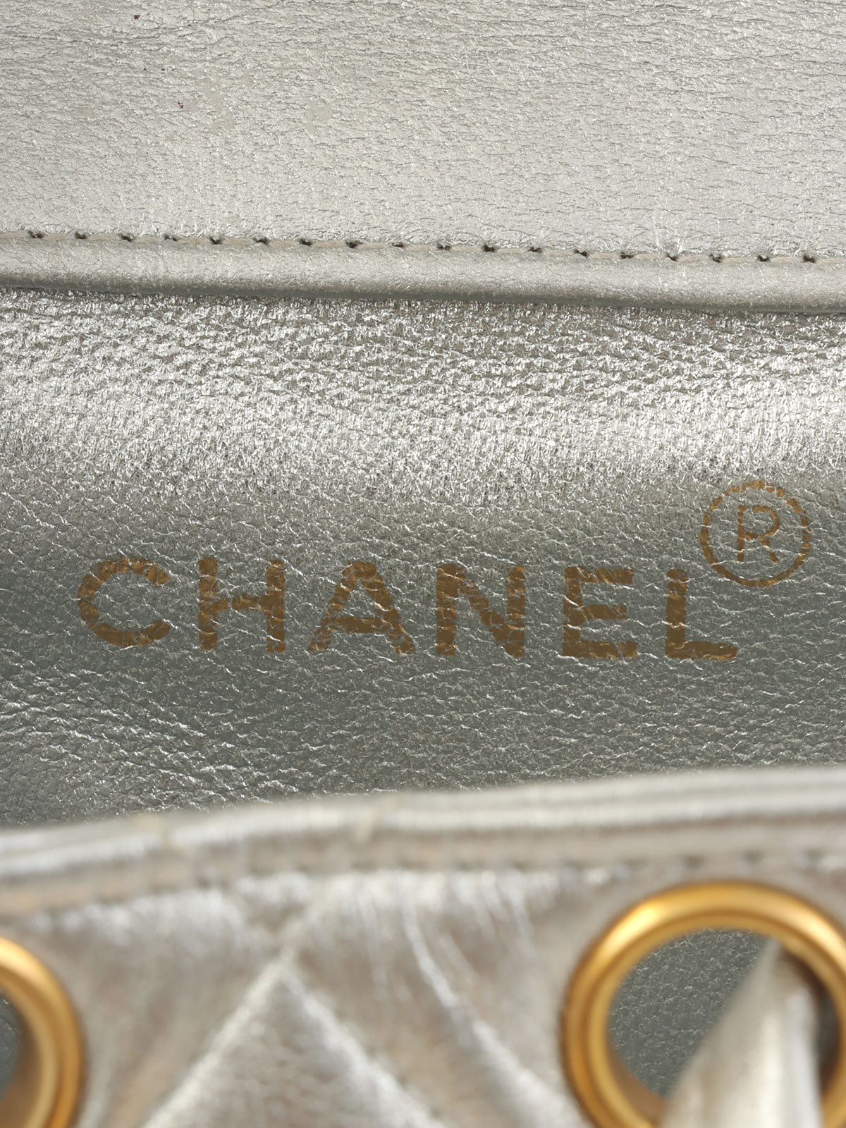 1995 双CC旋扣迷你银色背包