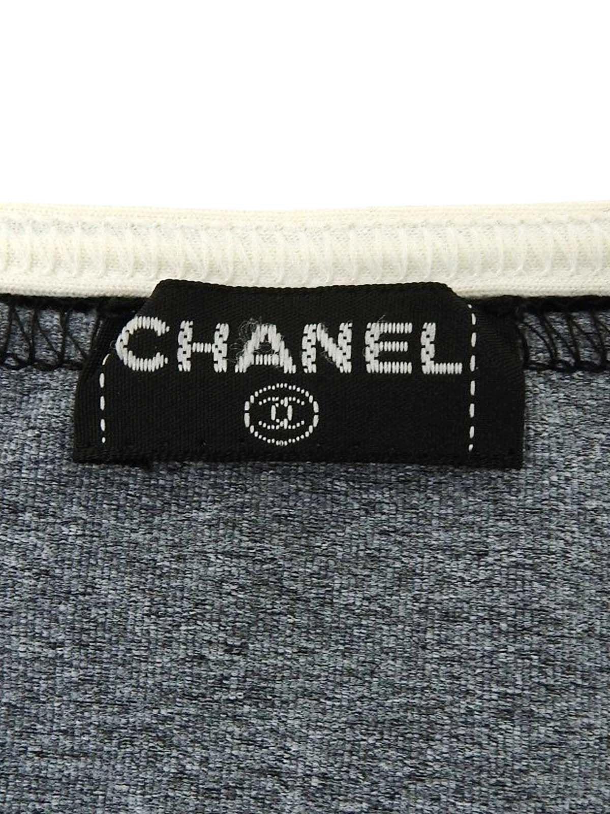 ココマーク刺半袖トップス グレー