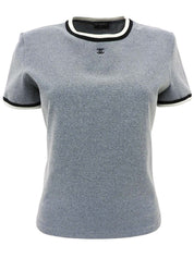 ココマーク刺半袖トップス グレー