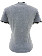 ココマーク刺繡ハーフスリーブトップス グレー