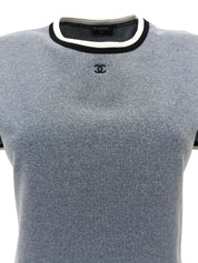 ココマーク刺半袖トップス グレー