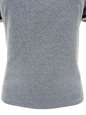 ココマーク刺半袖トップス グレー