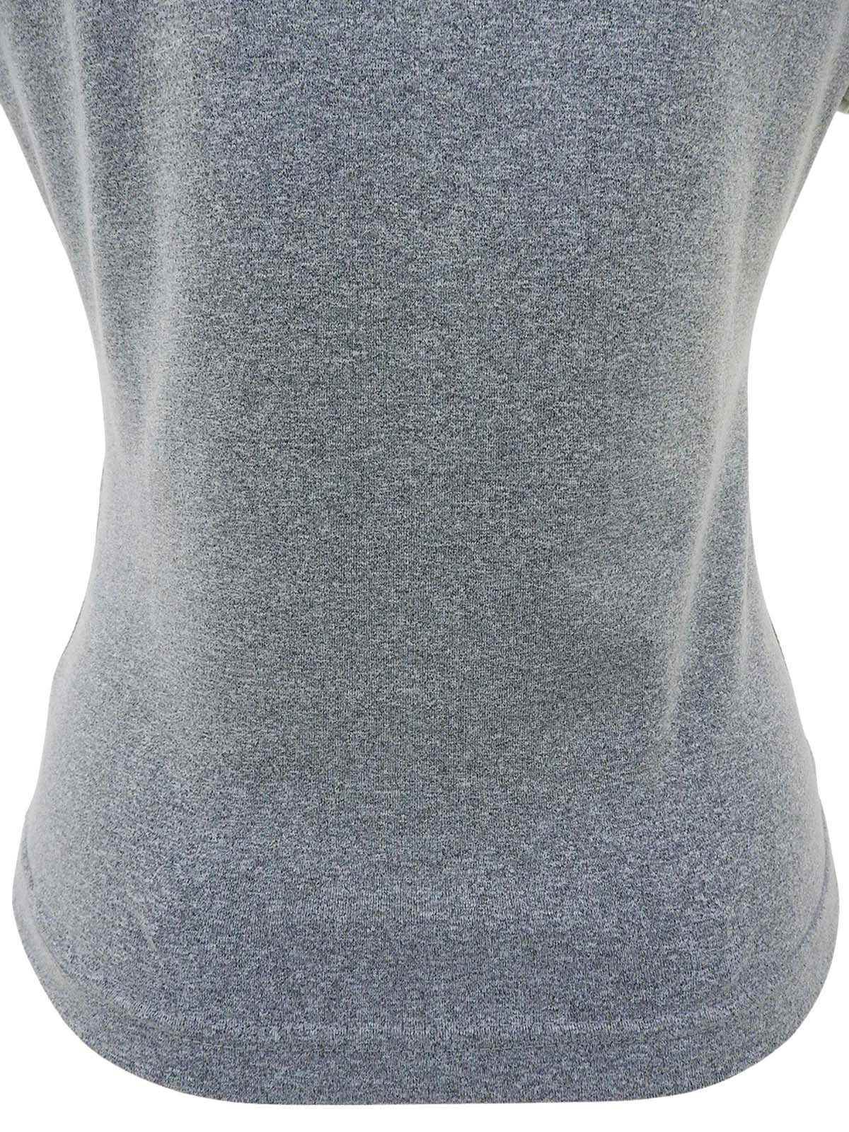 ココマーク刺繡ハーフスリーブトップス グレー