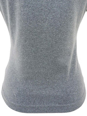 ココマーク刺繡ハーフスリーブトップス グレー