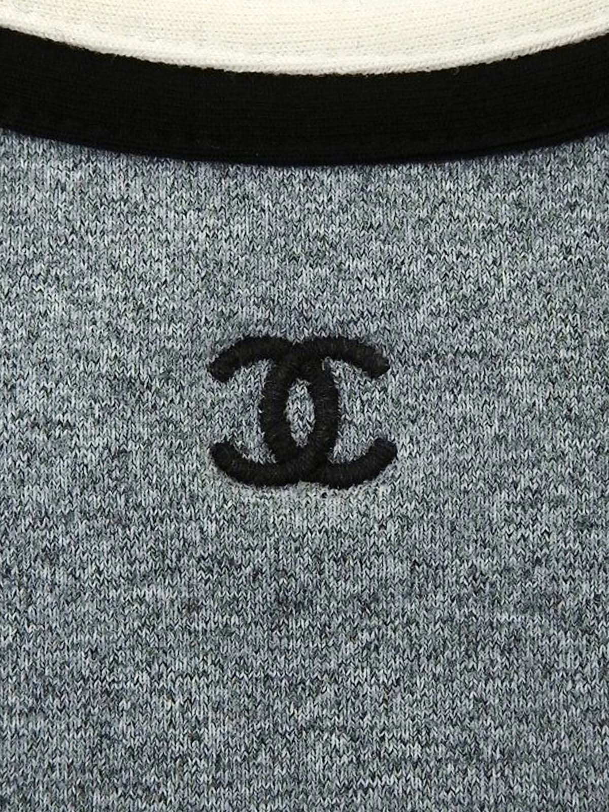 ココマーク刺半袖トップス グレー