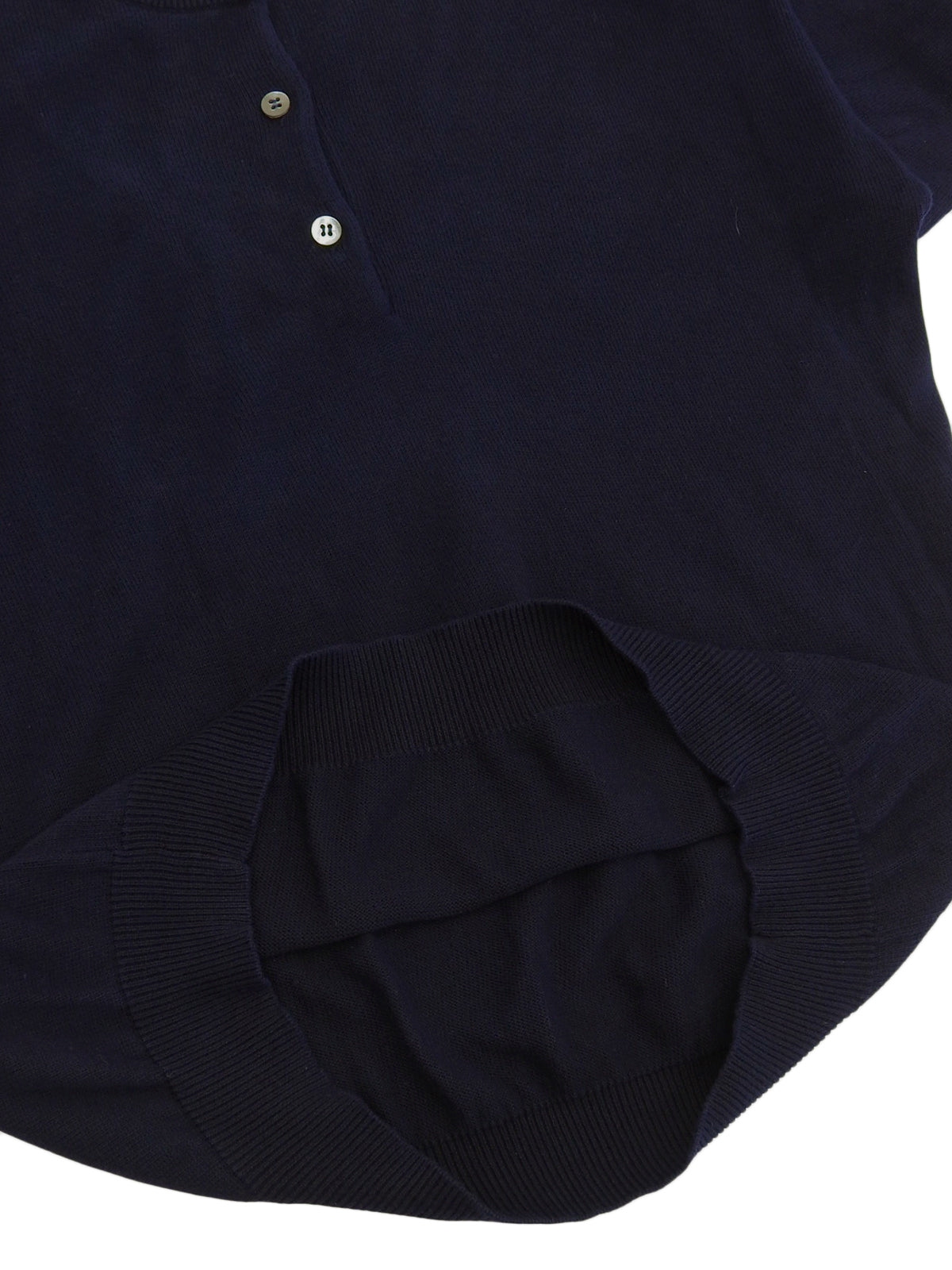 コットンニット長袖トップス ネイビー