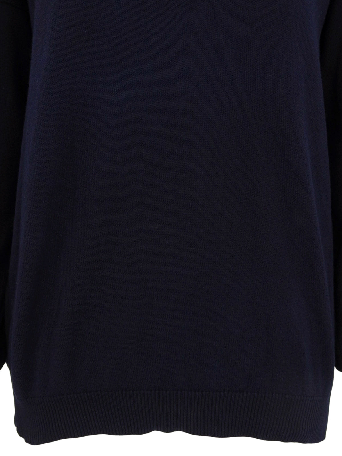 コットンニット長袖トップス ネイビー