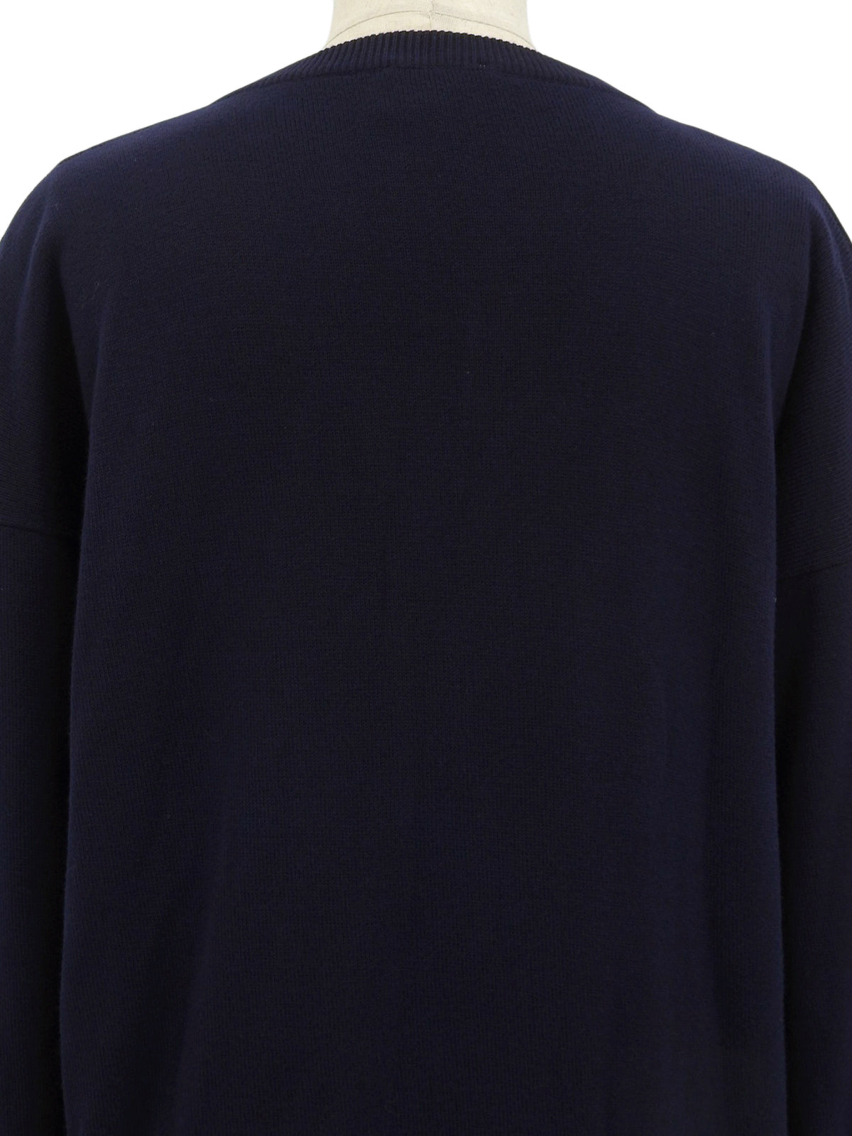 コットンニット長袖トップス ネイビー