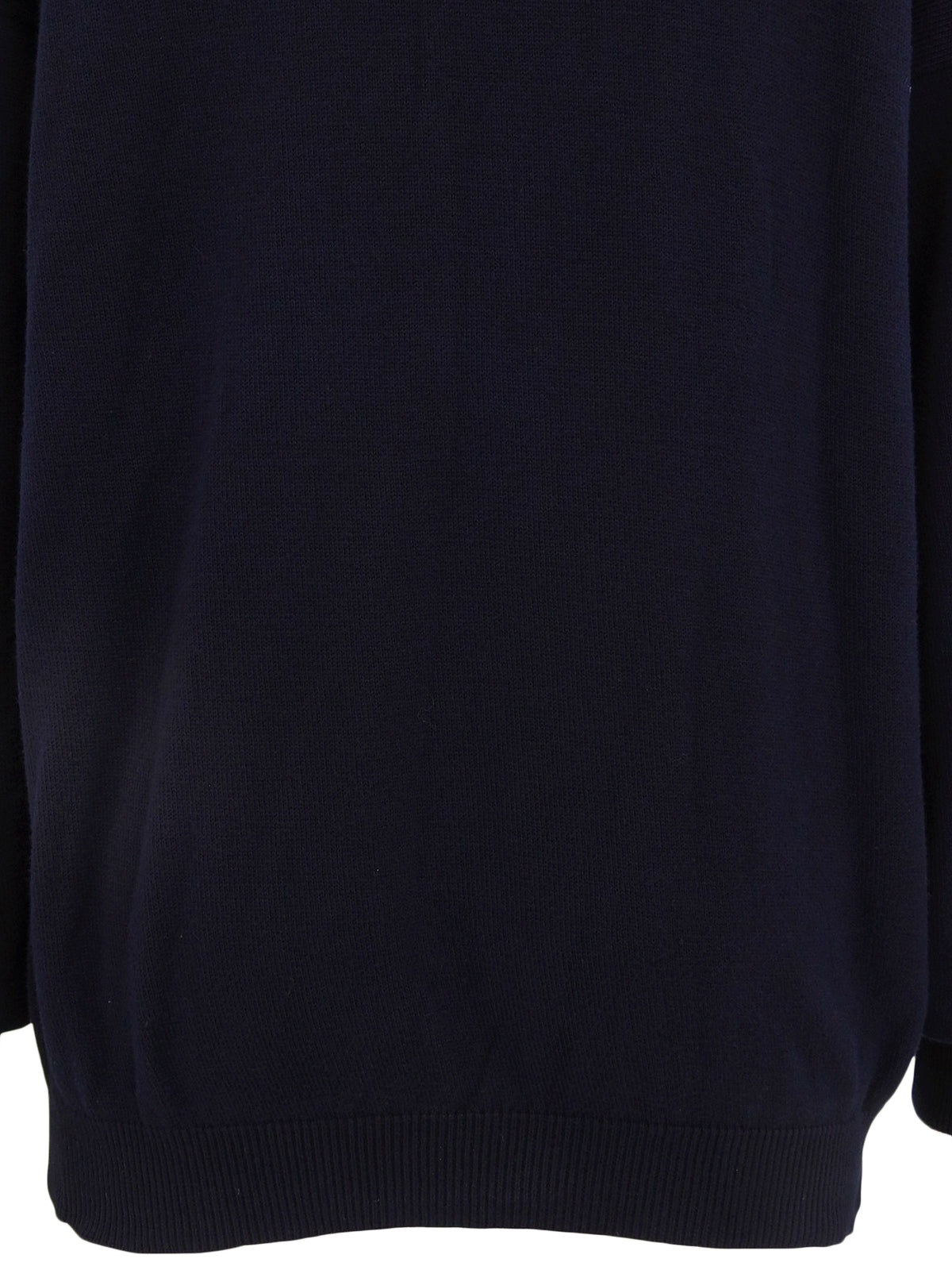 コットンニット長袖トップス ネイビー