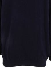 コットンニット長袖トップス ネイビー