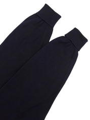 コットンニット長袖トップス ネイビー