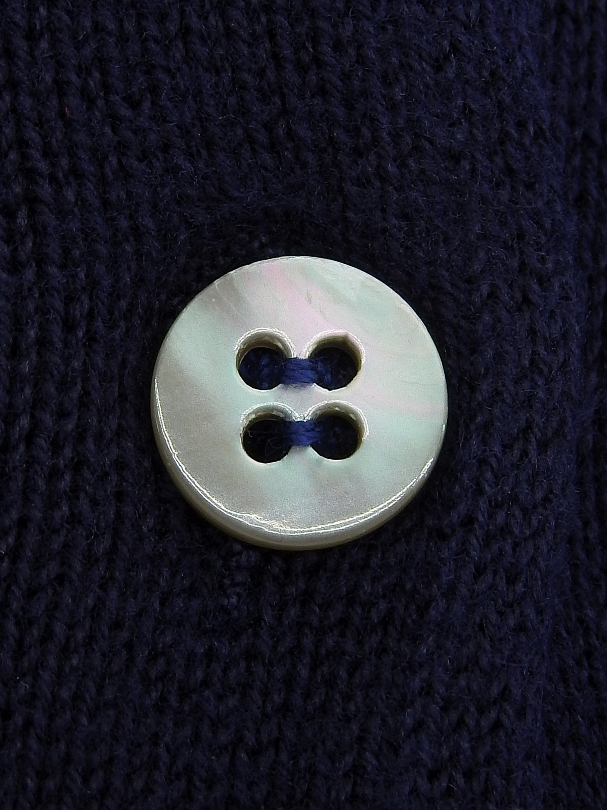 コットンニット長袖トップス ネイビー