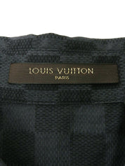 Damier Pattern Half Sleeve Shirt in Black
