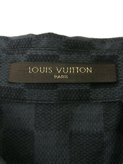 Damier Pattern Short Sleeve Shirt in Black