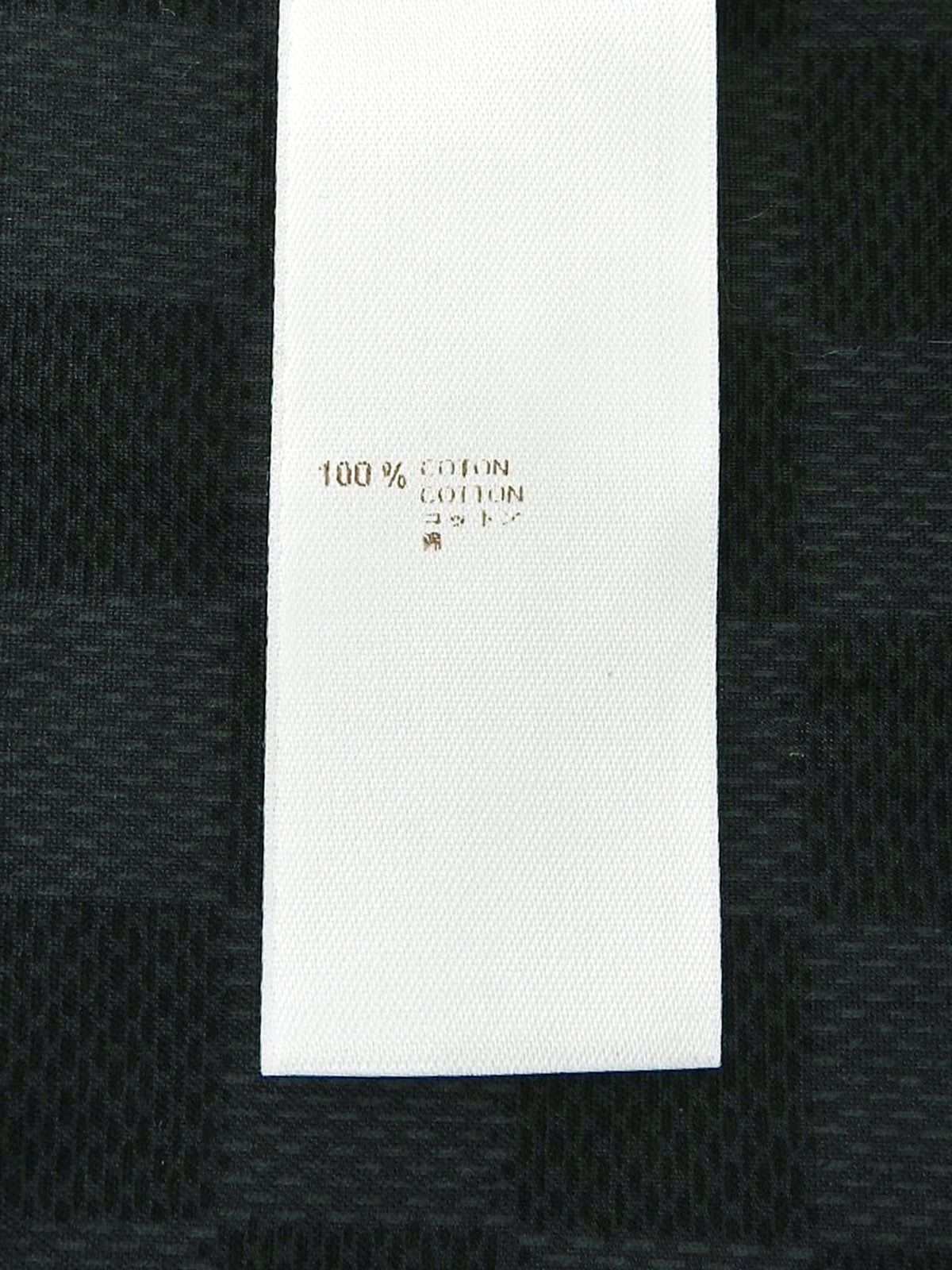 Damier Pattern Short Sleeve Shirt in Black