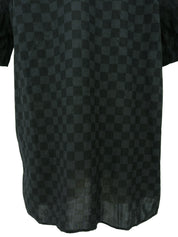 Damier Pattern Half Sleeve Shirt in Black