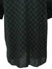 Damier Pattern Short Sleeve Shirt in Black
