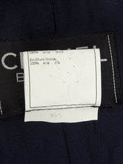 1997年製 ウール CCマークボタンダブルブレストロングコート ネイビー