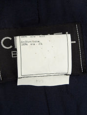 1997年製 ウール CCマークボタンダブルブレストロングコート ネイビー