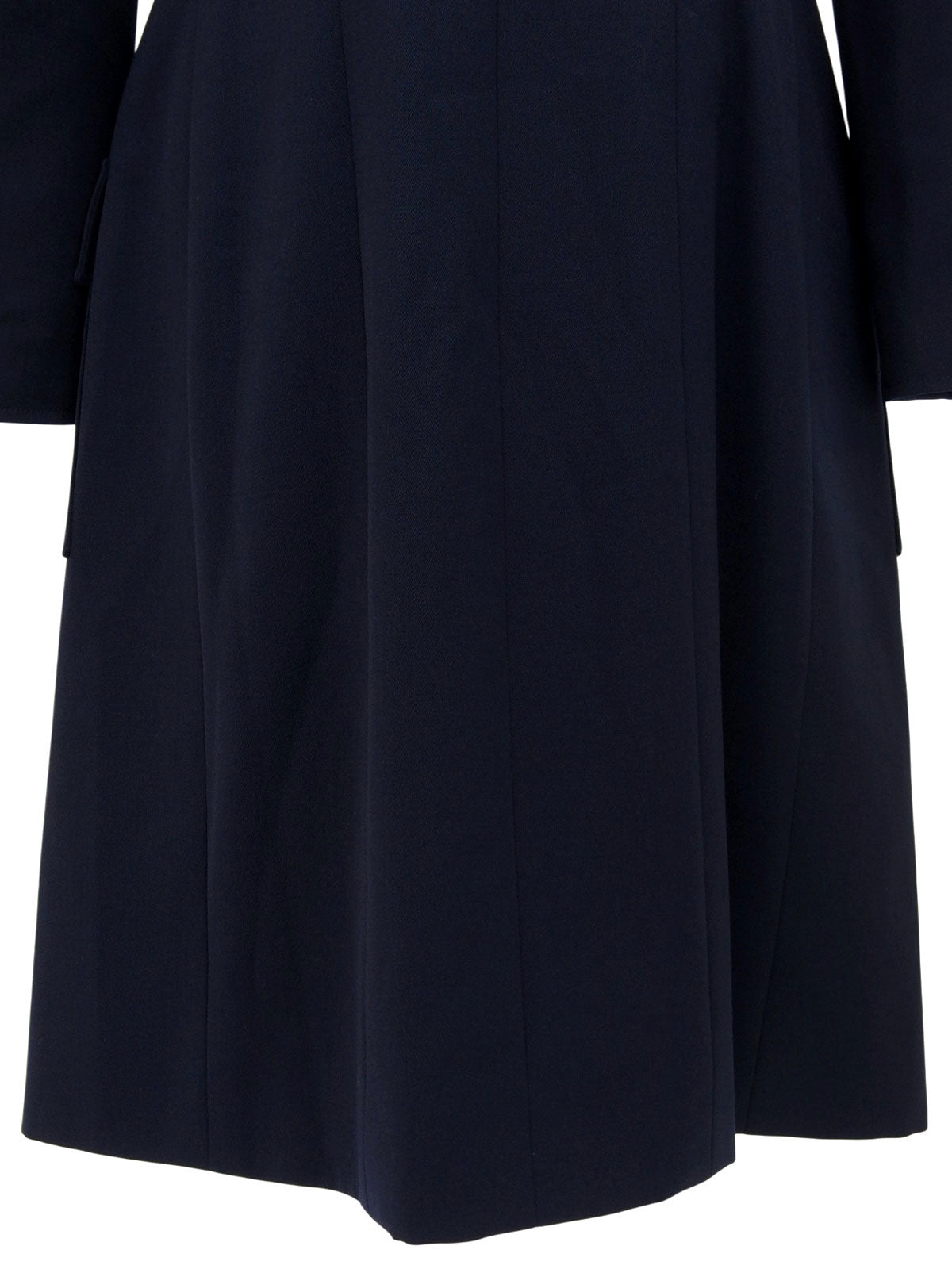 1997年製 ウール CCマークボタンダブルブレストロングコート ネイビー