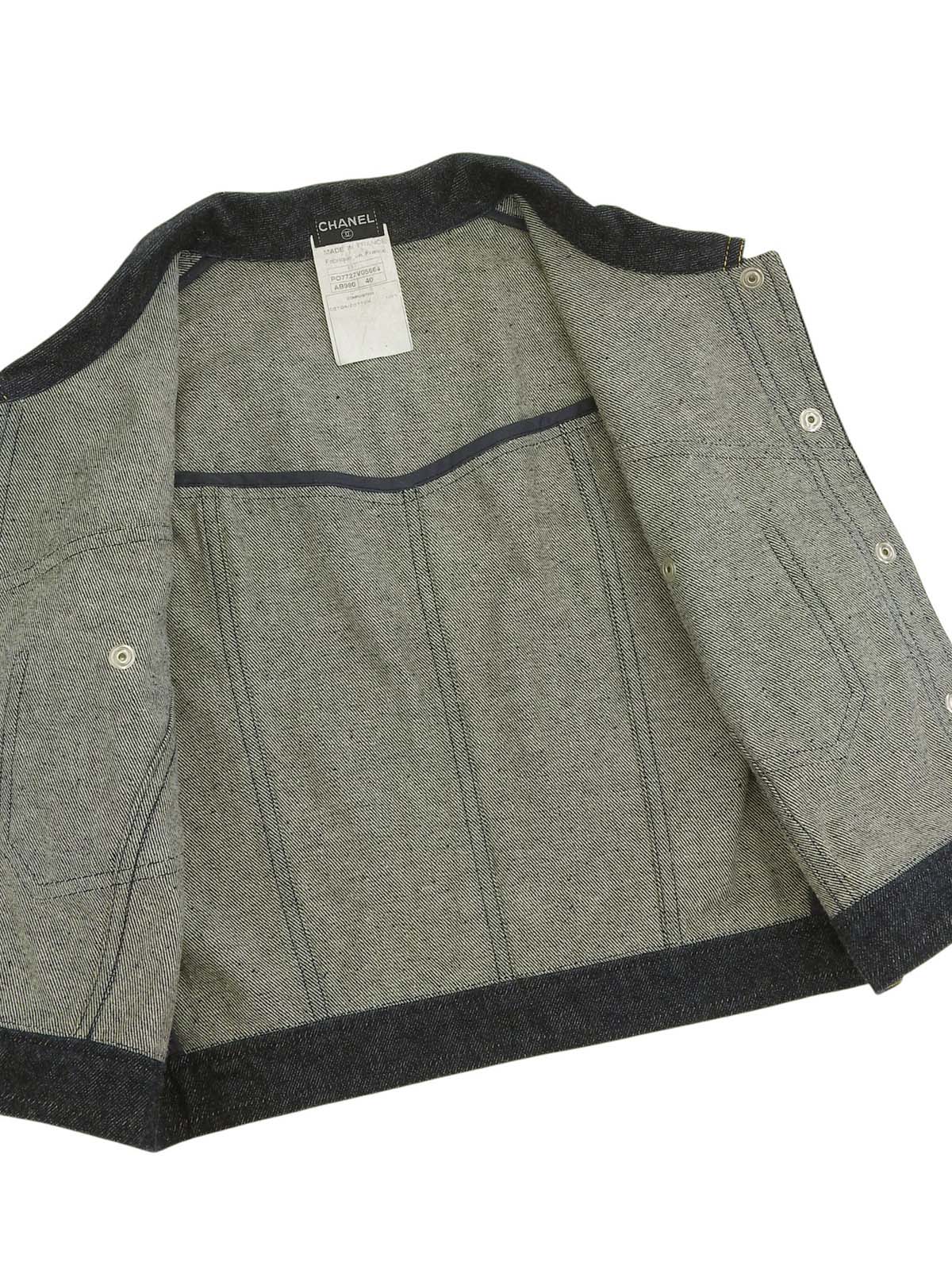 1997 CC mark button denim vest in indigo