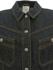 1997 CC mark button denim vest in indigo