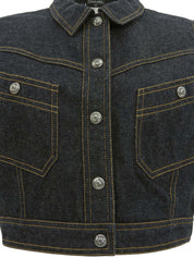 1997 CC mark button denim vest in indigo