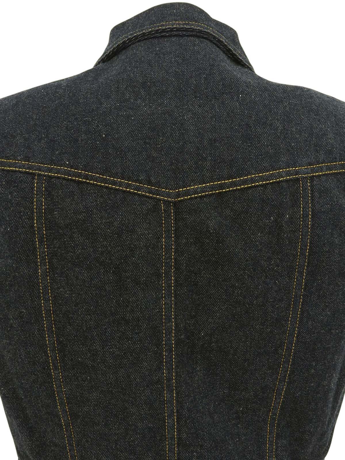 1997 CC mark button denim vest in indigo