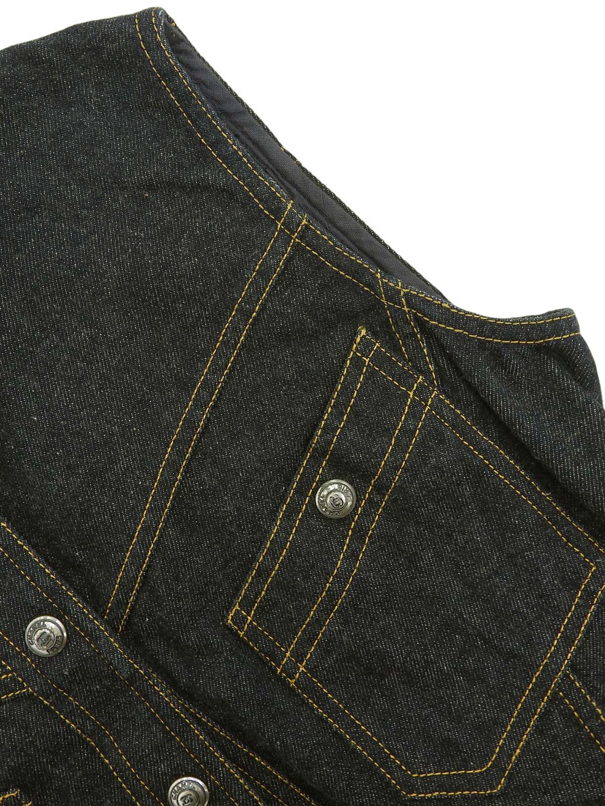 1997 CC mark button denim vest in indigo