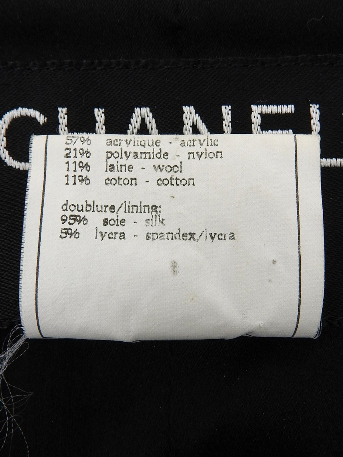 1995年製 ツイードドットCCマークボタンジャケット ブラック