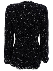 1995年製 ツイードドットCCマークボタンジャケット ブラック