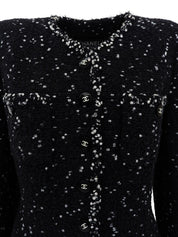 1995年製 ツイードドットCCマークボタンジャケット ブラック