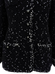 1995年製 ツイードドットCCマークボタンジャケット ブラック