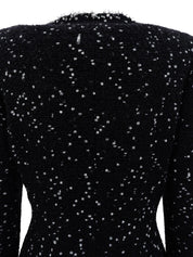 1995年製 ツイードドットCCマークボタンジャケット ブラック