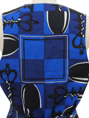 シルクスカーフデザインベスト ブルー/マルチ