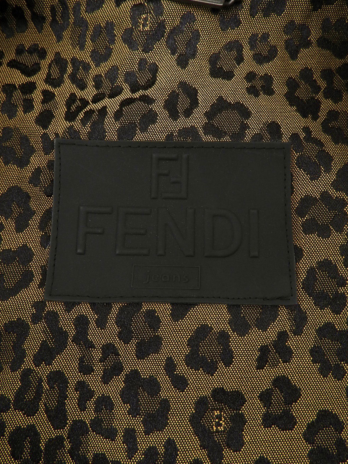 Leopard print trench coat in brown/black