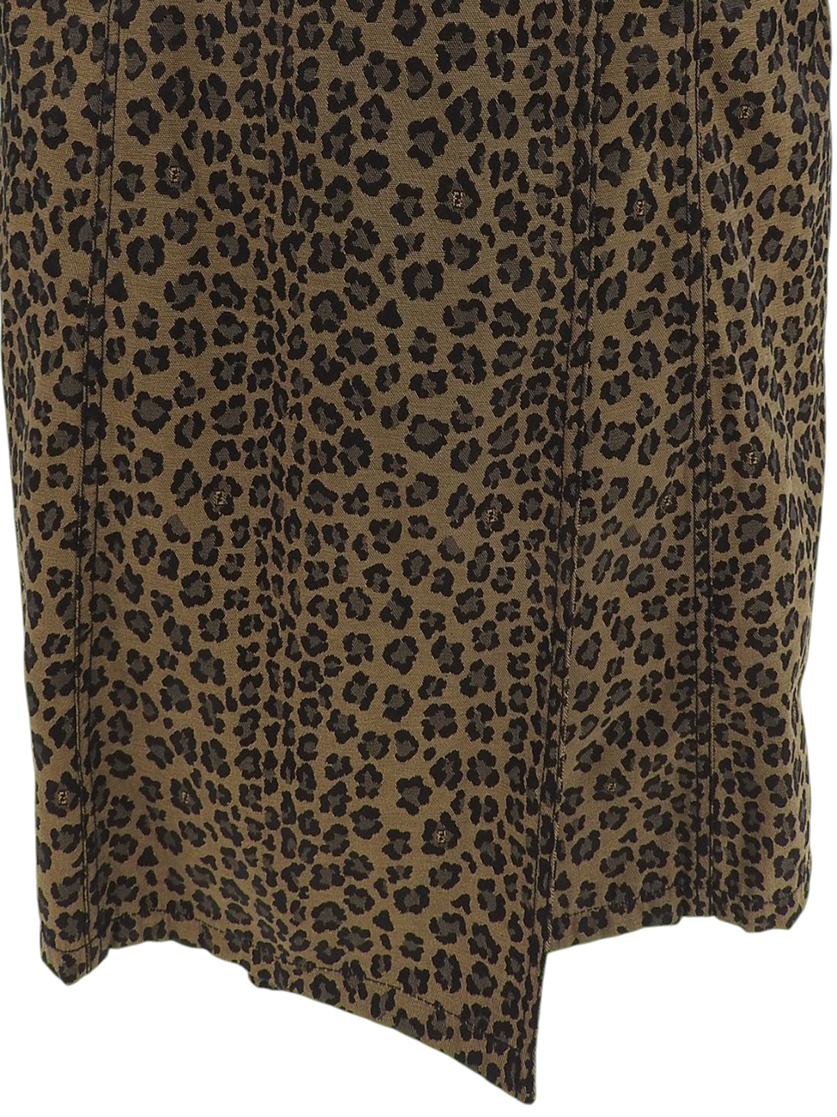 Leopard print trench coat in brown/black