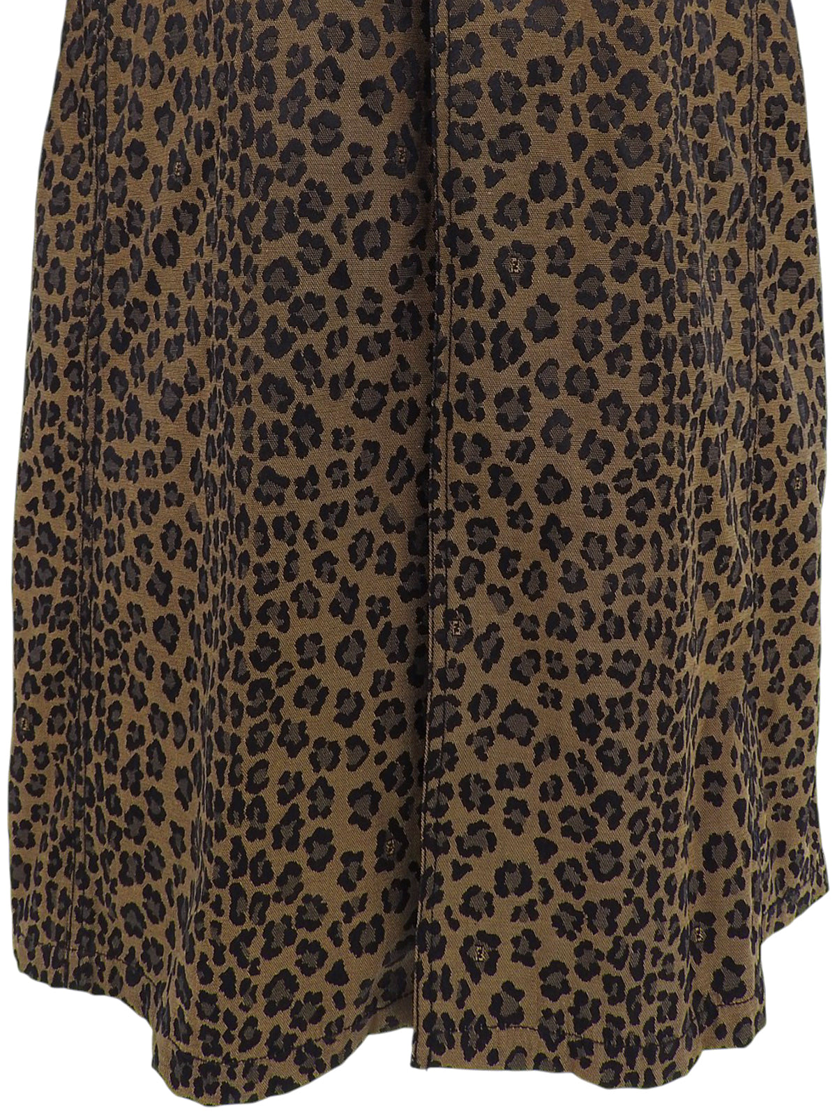 Leopard print trench coat in brown/black