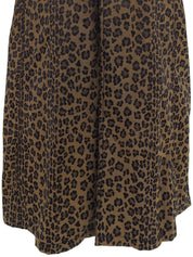 Leopard print trench coat in brown/black