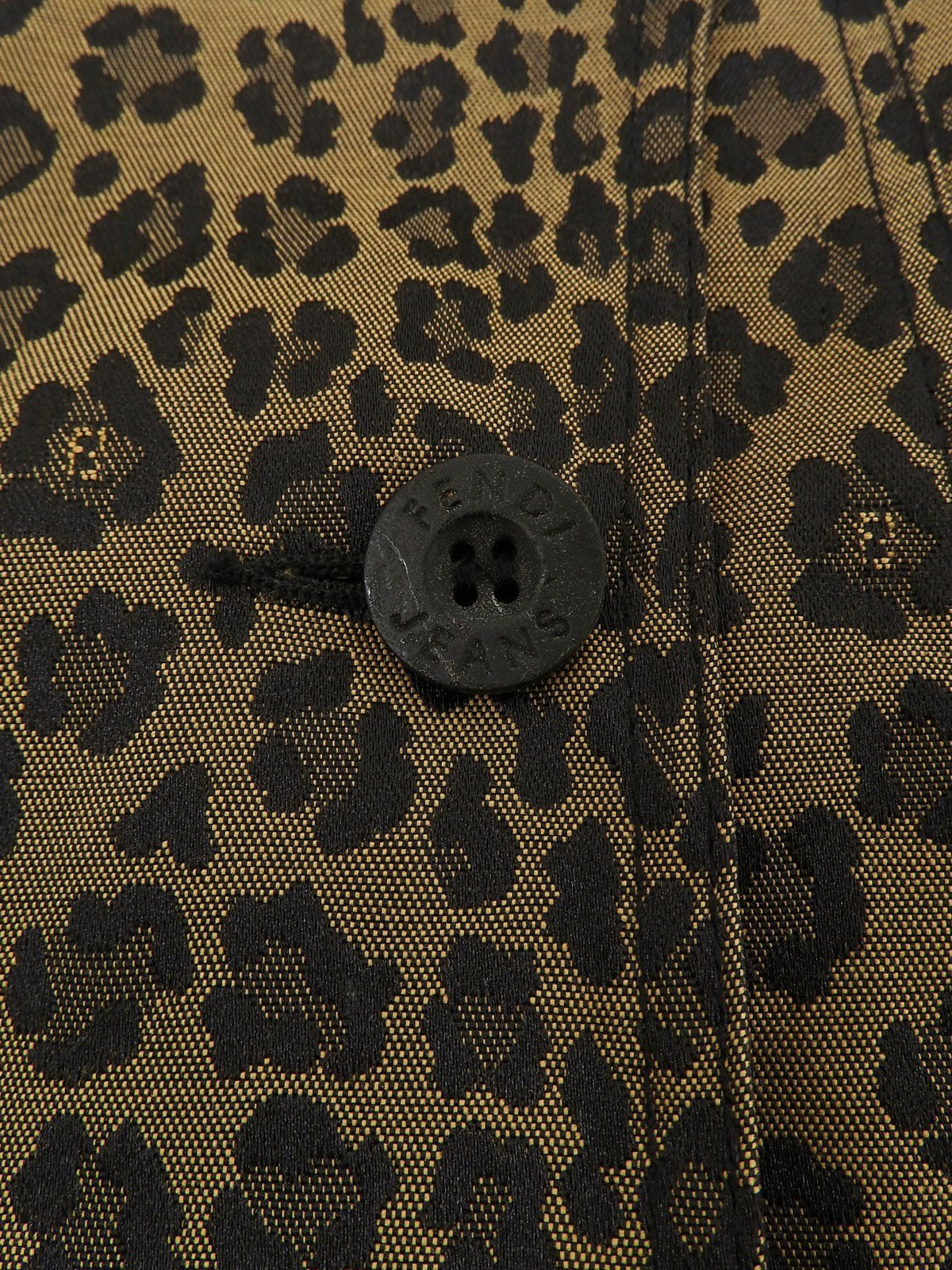 Leopard print trench coat in brown/black