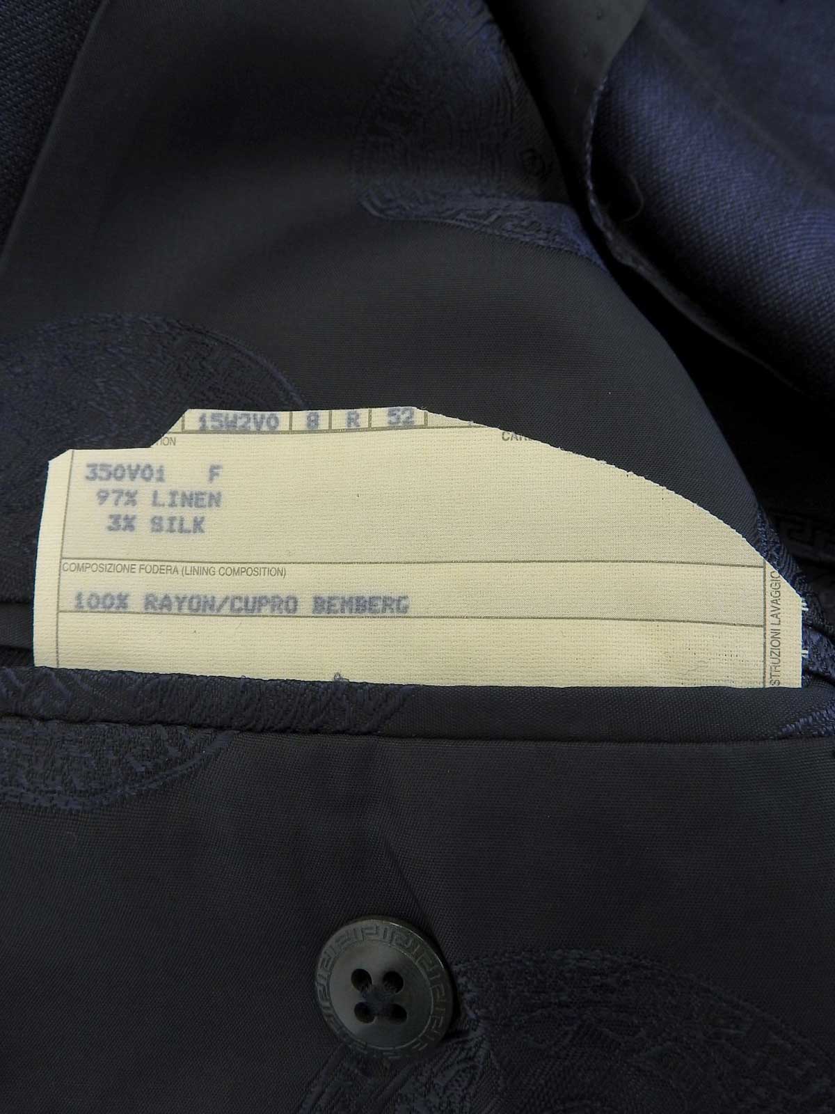 リネンテーラードジャケット ネイビー