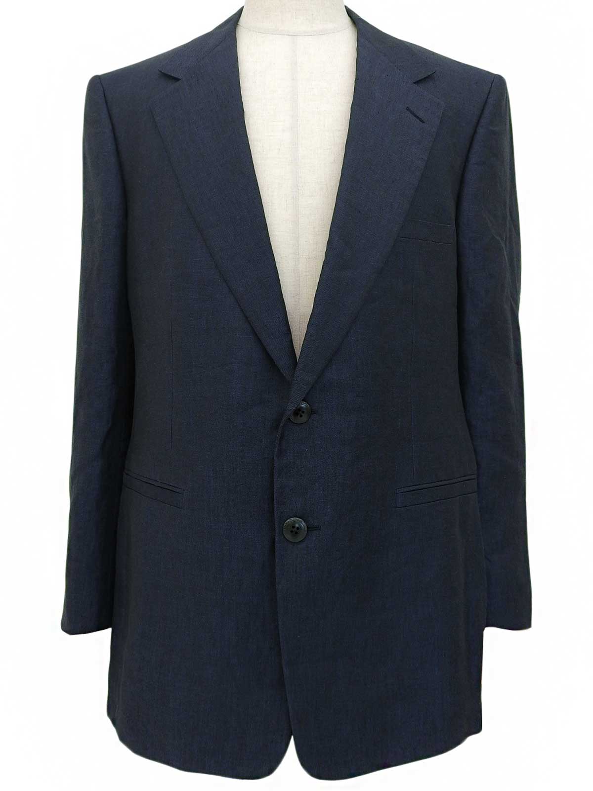 リネンテーラードジャケット ネイビー