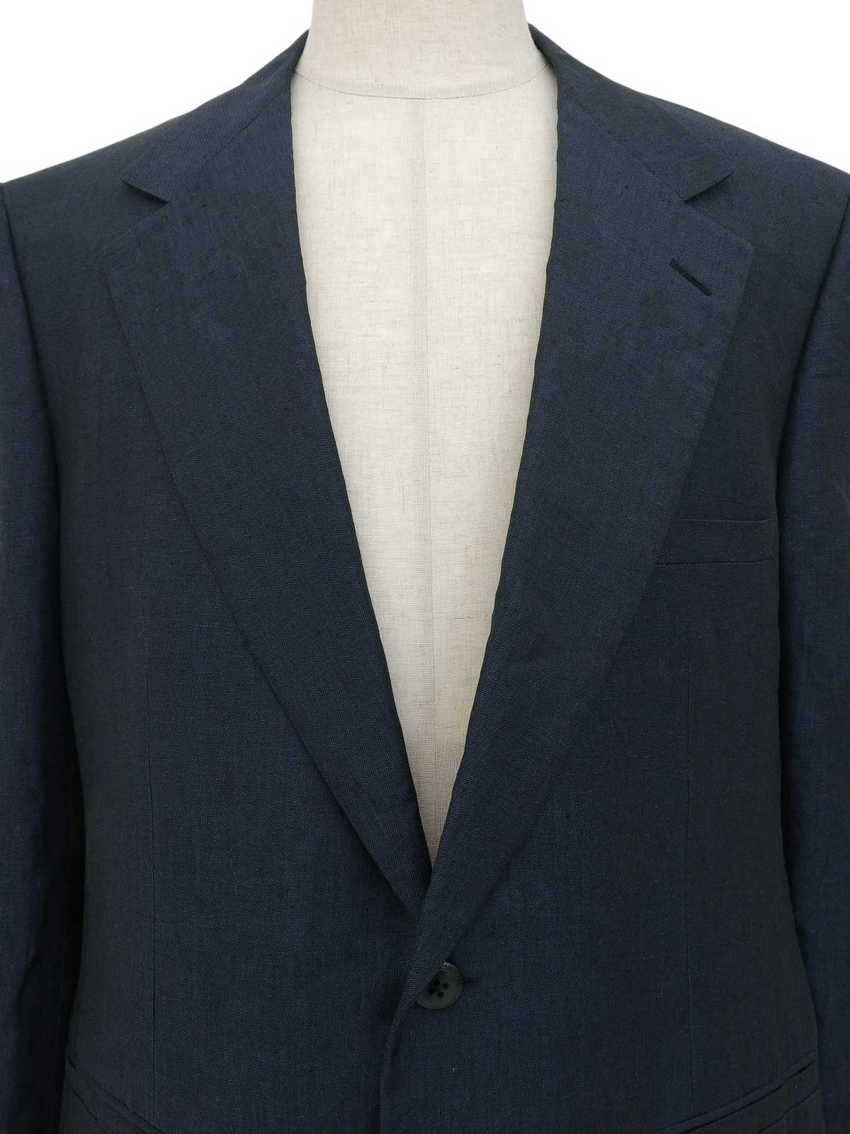 リネンテーラードジャケット ネイビー